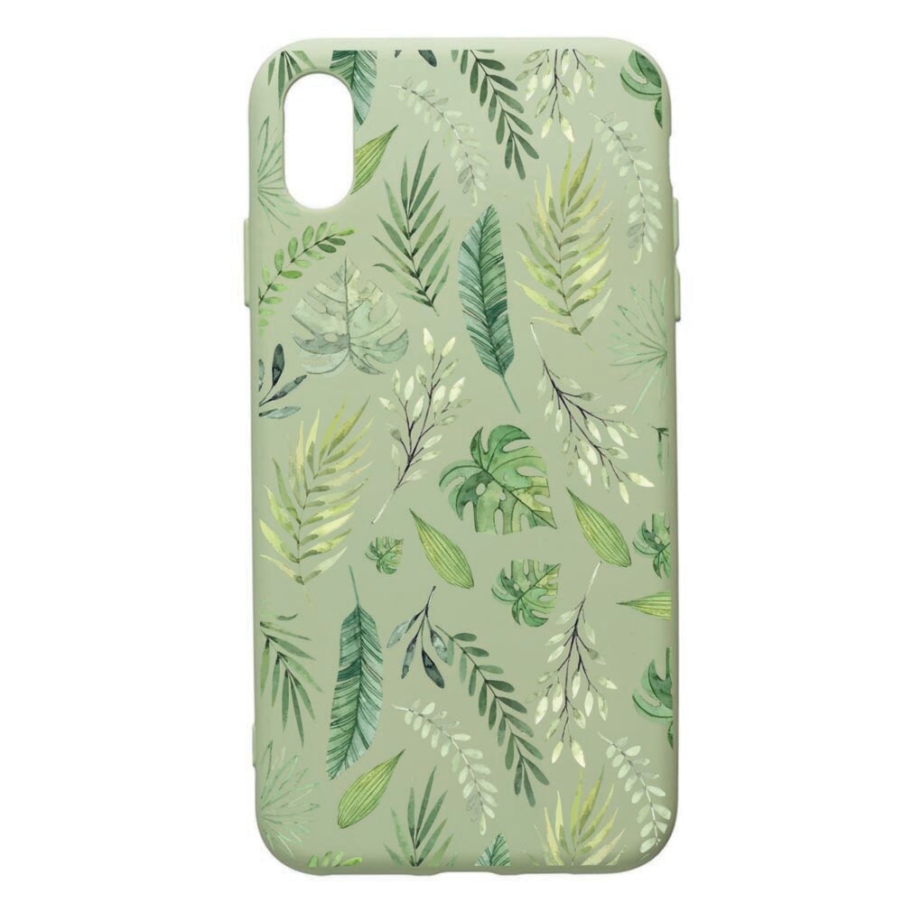 Husa de protectie Apple iPhone XS / X, Feathers, silicon, cu interiorul din material textil, protectie camera, Beryl, PGR77