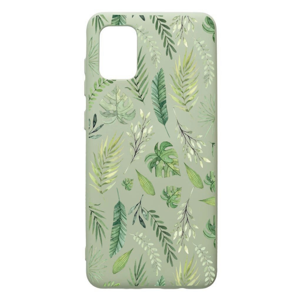 Husa de protectie Samsung Galaxy A71, Feathers, silicon, cu interiorul din material textil, protectie camera, Beryl, PGR77