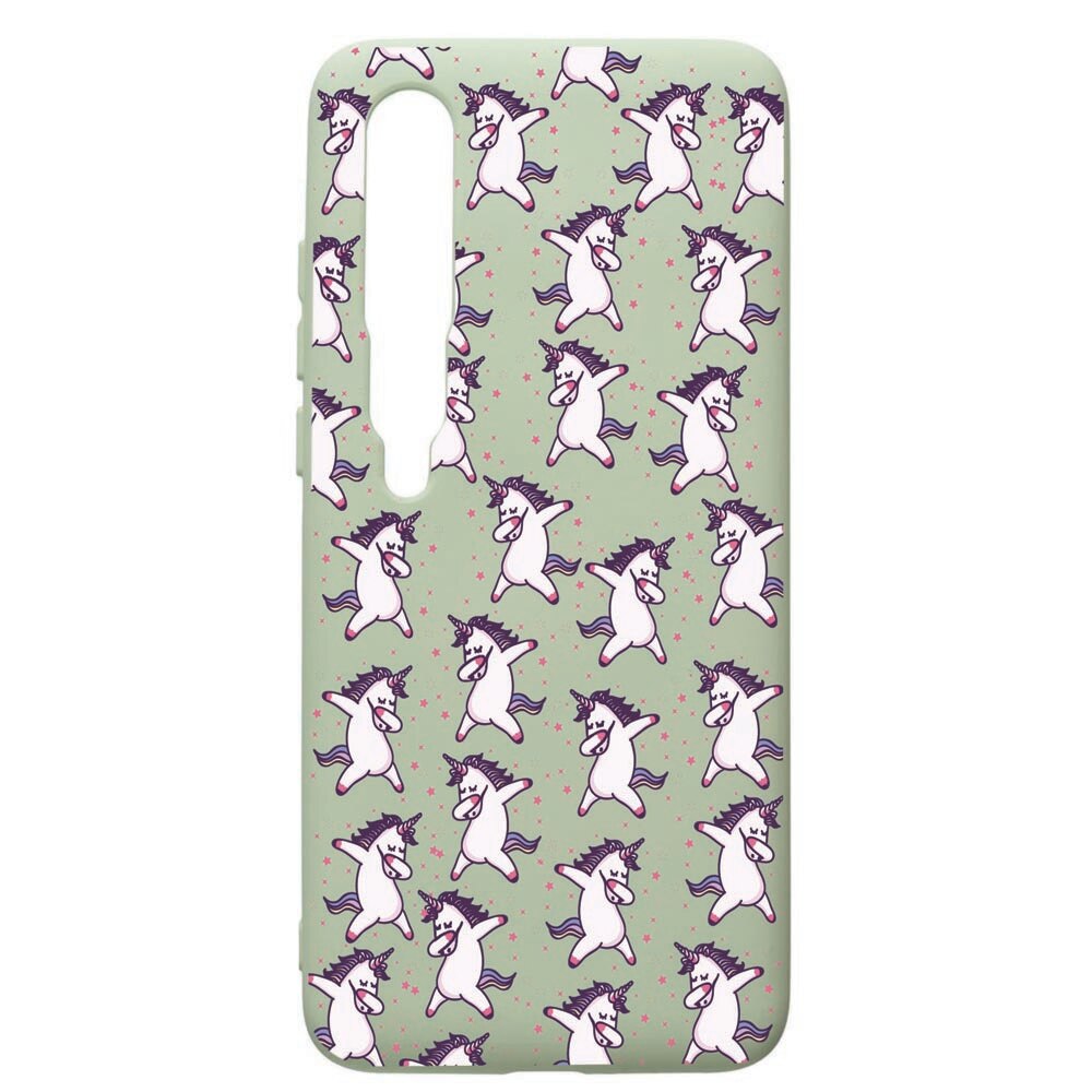 Husa de protectie Xiaomi Mi 10 / Mi 10 Pro, Unicorn, silicon, cu interiorul din material textil, protectie camera, Beryl, PGR73