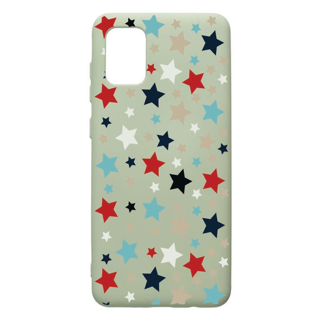 Husa de protectie Samsung Galaxy A31, Star, silicon, cu interiorul din material textil, protectie camera, Beryl, PGR146