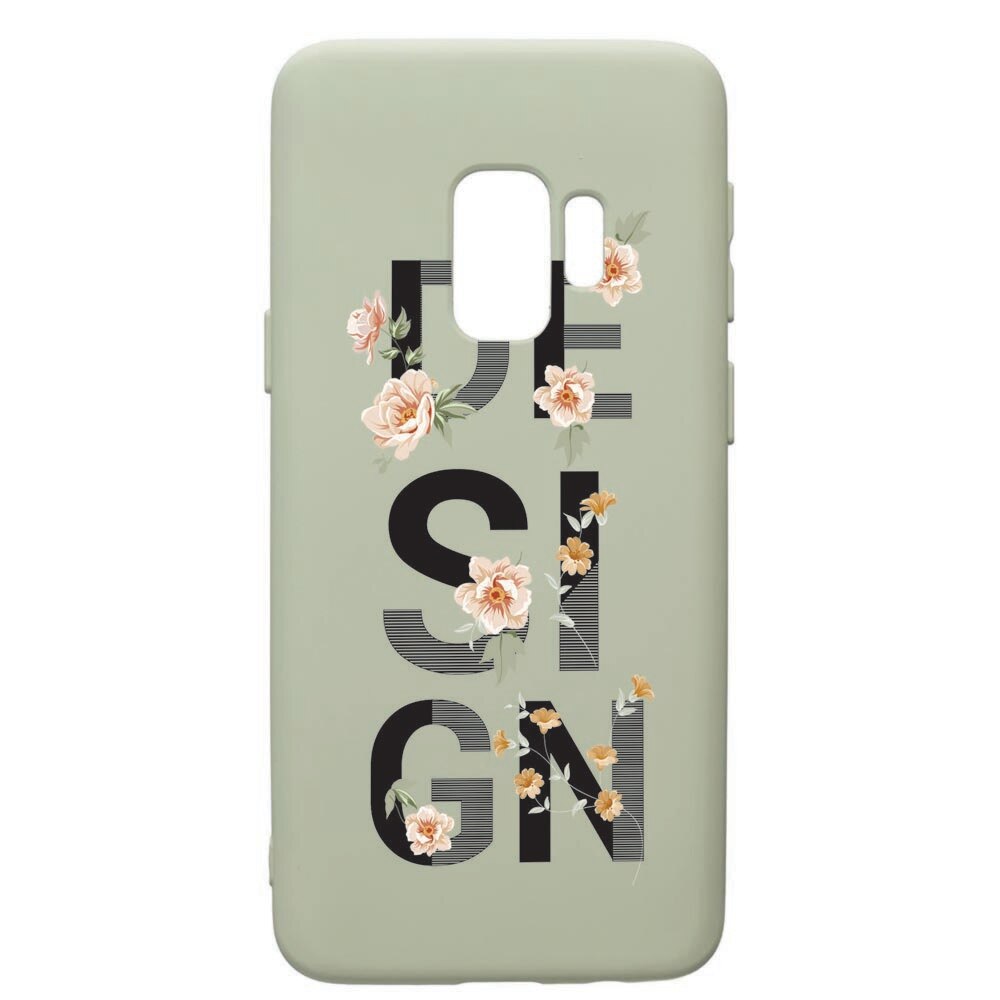Husa de protectie Samsung Galaxy S9, Design, silicon, cu interiorul din material textil, protectie camera, Beryl, PGR144