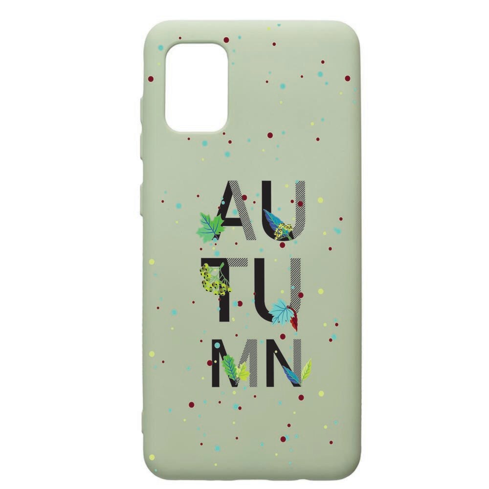 Husa de protectie Samsung Galaxy A31, Autumn, silicon, cu interiorul din material textil, protectie camera, Beryl, PGR145