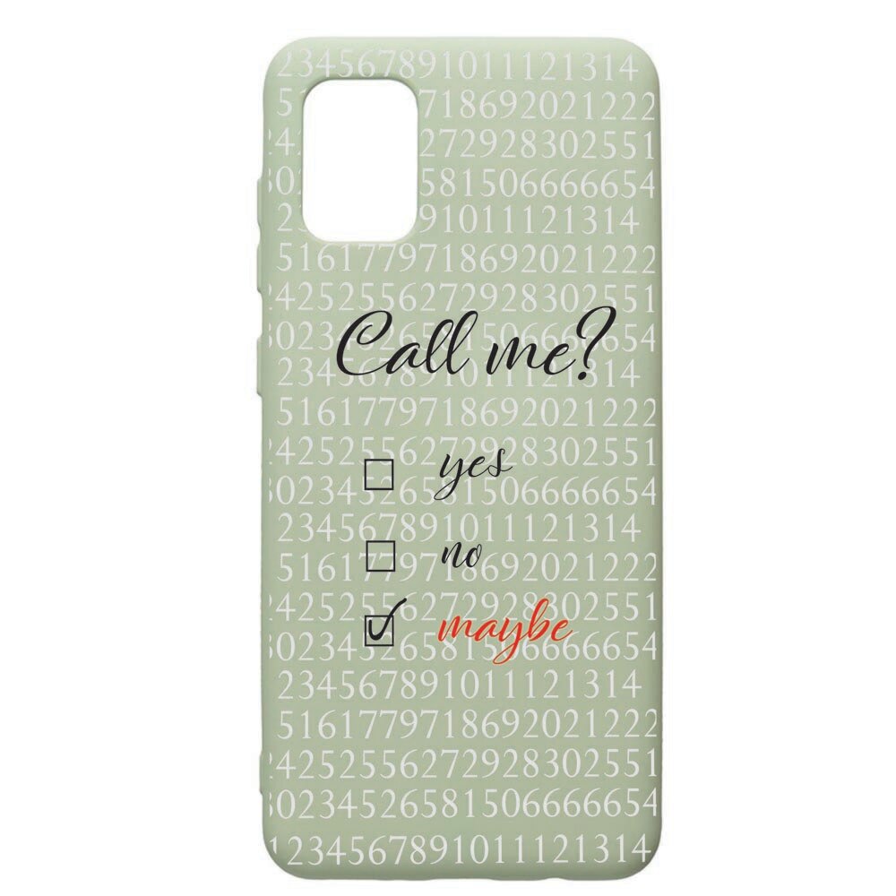 Husa de protectie Samsung Galaxy A71, Call Me, silicon, cu interiorul din material textil, protectie camera, Beryl, PGR149