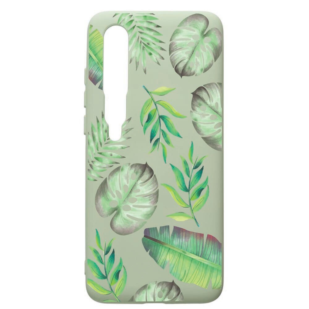 Husa de protectie Xiaomi Mi 10 / Mi 10 Pro, Tropical, silicon, cu interiorul din material textil, protectie camera, Beryl, PGR150