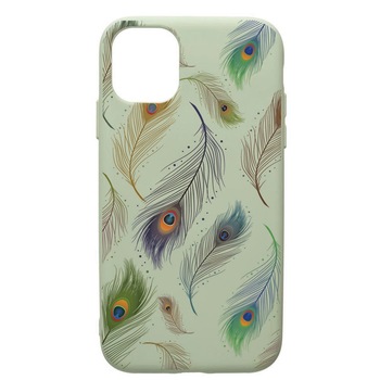 Husa de protectie Apple iPhone 11 Pro, Peacock, silicon, cu interiorul din material textil, protectie camera, Beryl, PGR152 Husa de protectie Apple iPhone 11 Pro, Peacock, silicon, cu interiorul din material textil, protectie camera, Beryl, PGR152