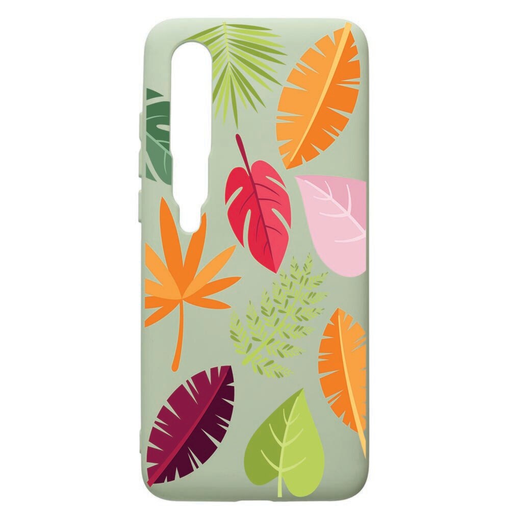 Husa de protectie Xiaomi Mi 10 / Mi 10 Pro, Feathers, silicon, cu interiorul din material textil, protectie camera, Beryl, PGR151