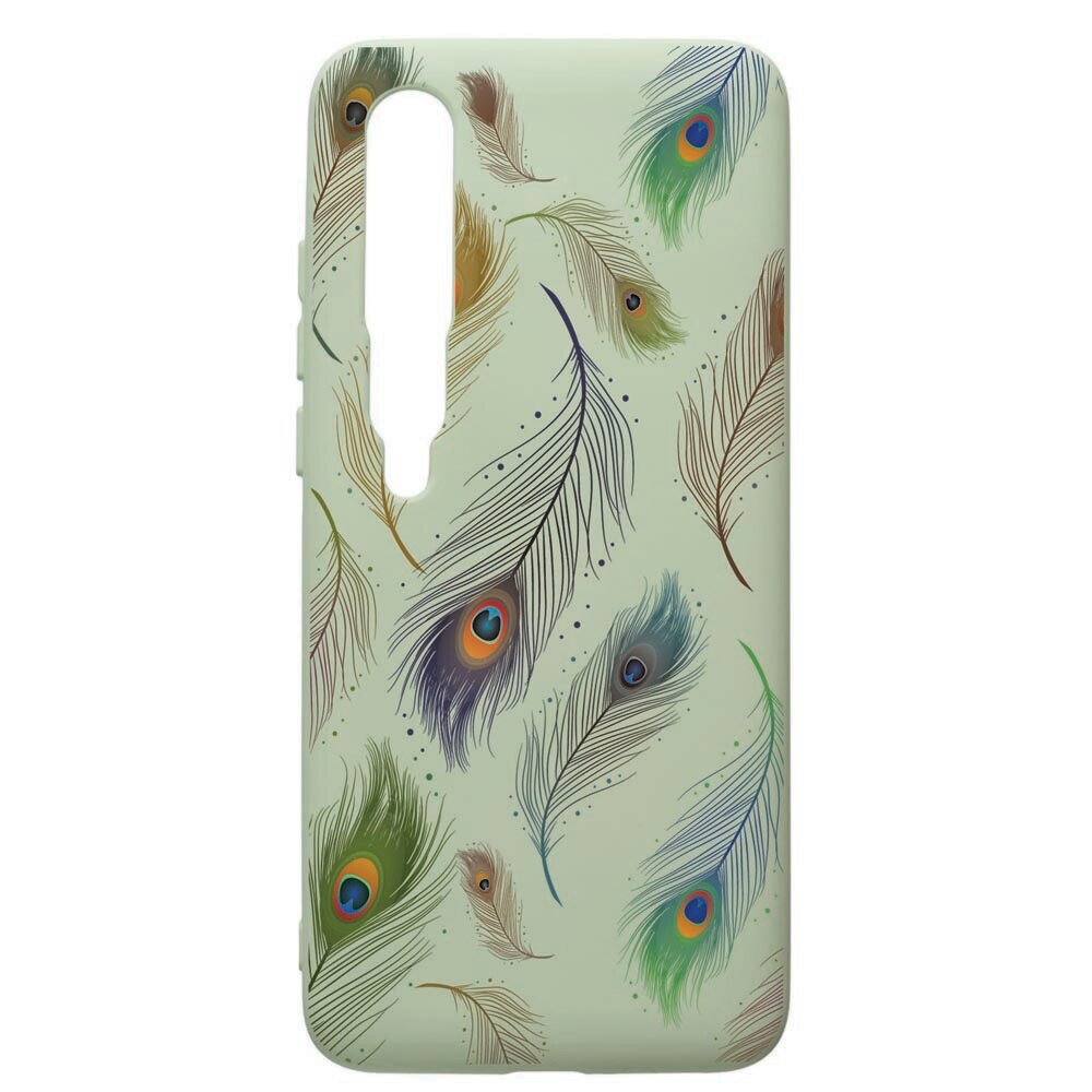 Husa de protectie Xiaomi Mi 10 / Mi 10 Pro, Peacock, silicon, cu interiorul din material textil, protectie camera, Beryl, PGR152
