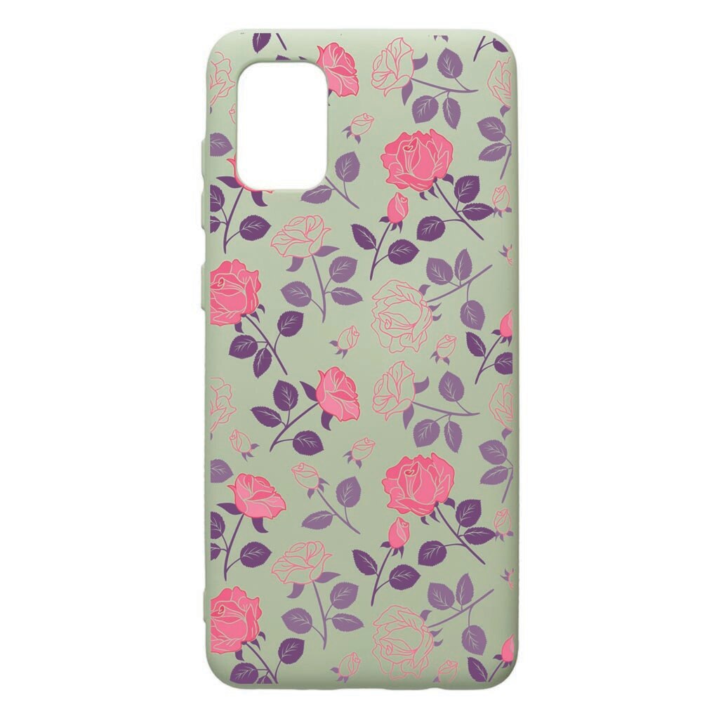 Husa de protectie Samsung Galaxy A71, Roses, silicon, cu interiorul din material textil, protectie camera, Beryl, PGR168
