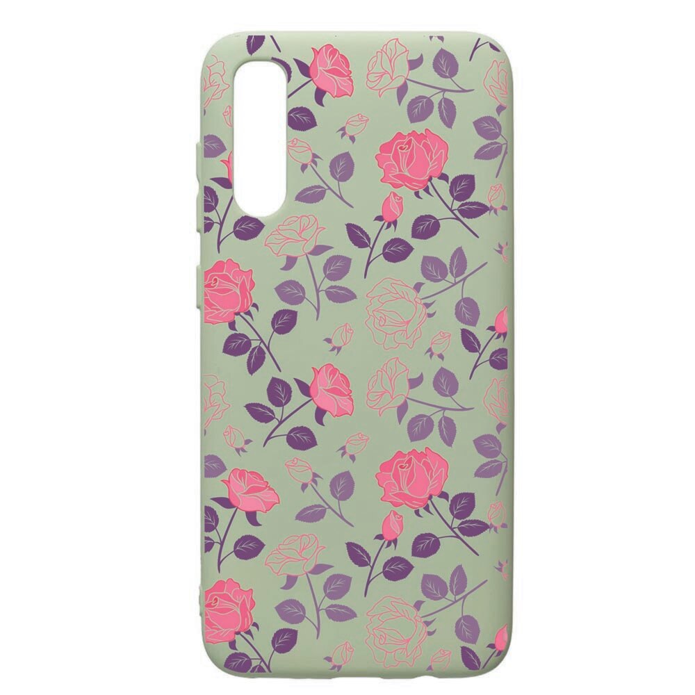 Husa de protectie Samsung Galaxy A70, Roses, silicon, cu interiorul din material textil, protectie camera, Beryl, PGR168