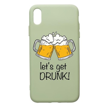 Husa de protectie Huawei Y6 2019, Lets Get Drunk, silicon, cu interiorul din material textil, protectie camera, Beryl, PGR170 Husa de protectie Huawei Y6 2019, Lets Get Drunk, silicon, cu interiorul din material textil, protectie camera, Beryl, PGR170