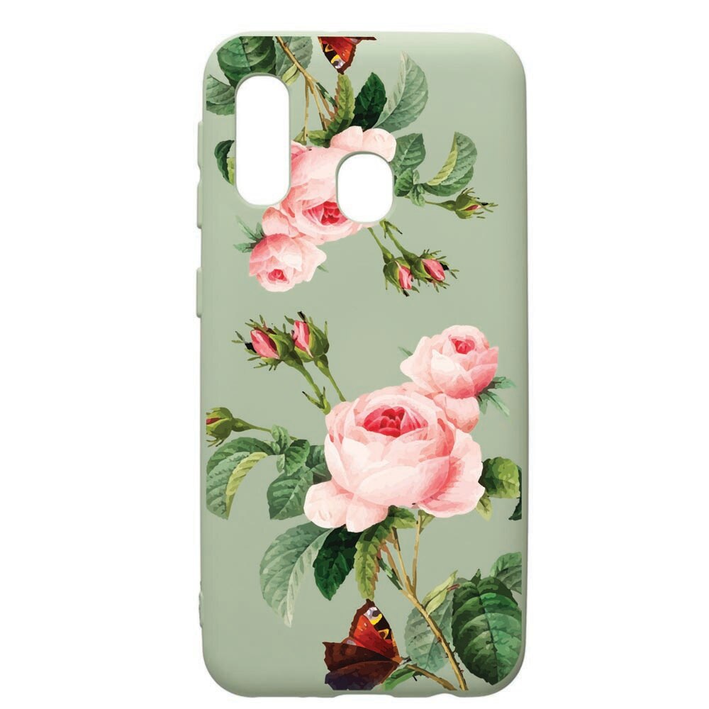 Husa de protectie Samsung Galaxy A20e, Rose, silicon, cu interiorul din material textil, protectie camera, Beryl, PGR172