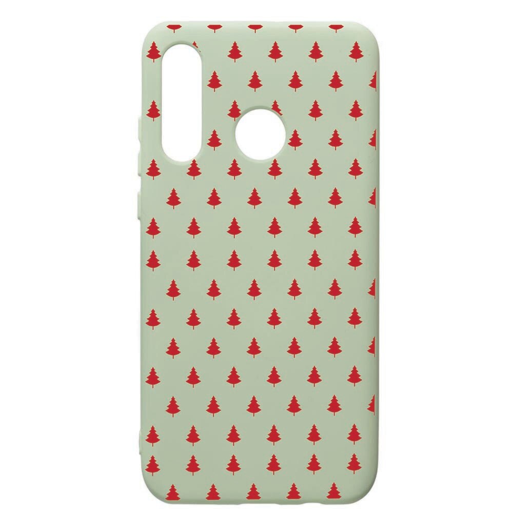 Husa de protectie Huawei P30 Lite, Christmas, silicon, cu interiorul din material textil, protectie camera, Beryl, PGR174