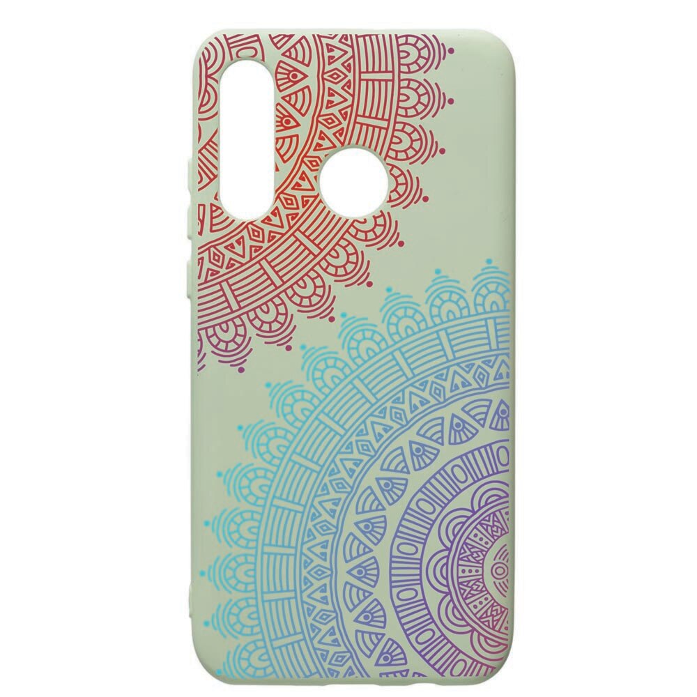Husa de protectie Huawei P30 Lite, Lace, silicon, cu interiorul din material textil, protectie camera, Beryl, PGR176