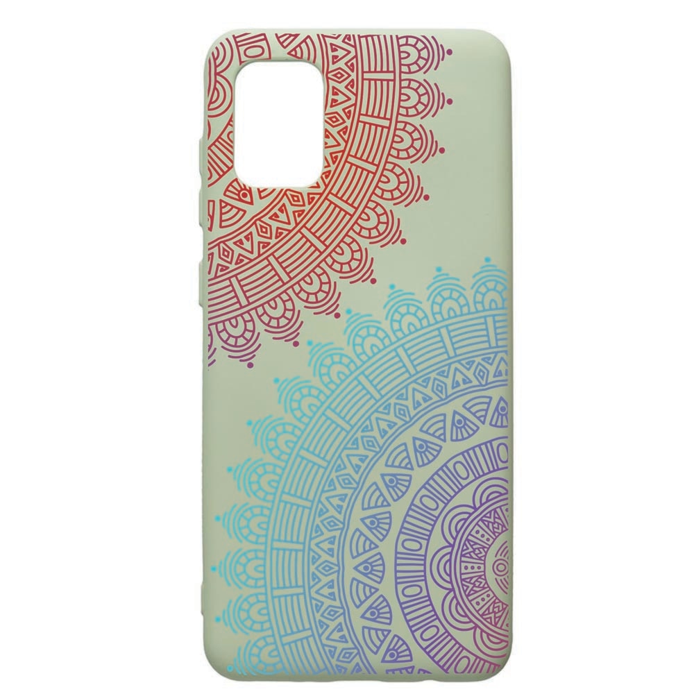 Husa de protectie Samsung Galaxy A71, Lace, silicon, cu interiorul din material textil, protectie camera, Beryl, PGR176