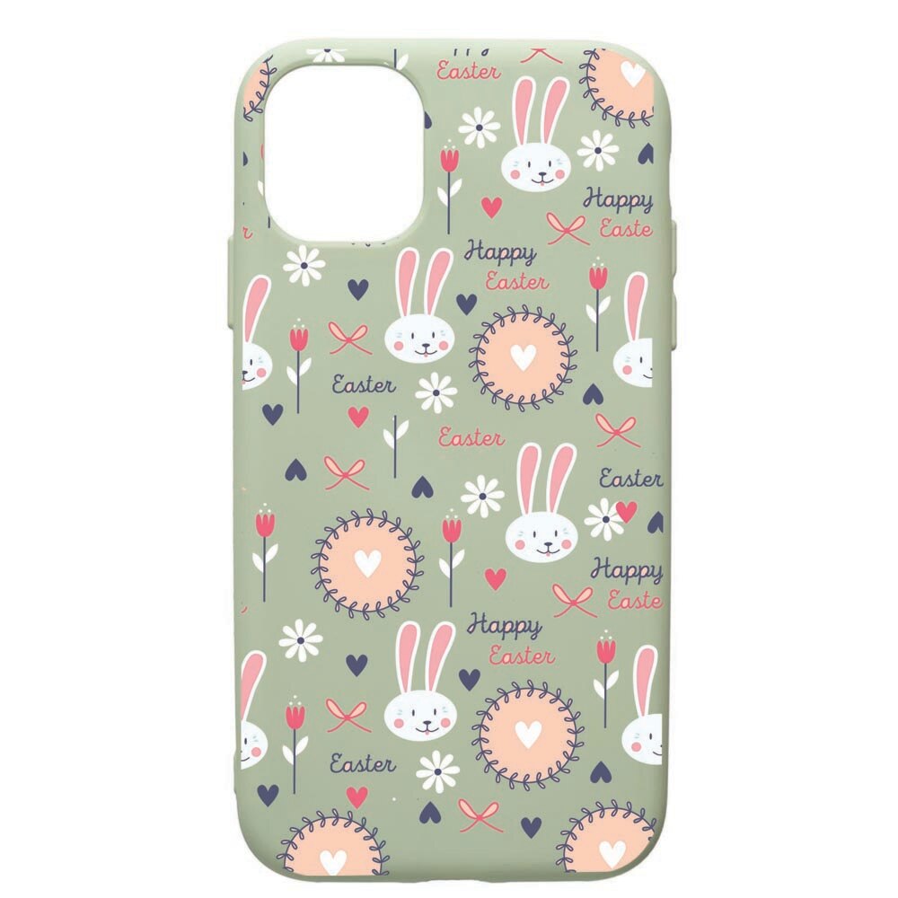 Husa de protectie Apple iPhone 12 Mini, Easter, silicon, cu interiorul din material textil, protectie camera, Beryl, PGR189
