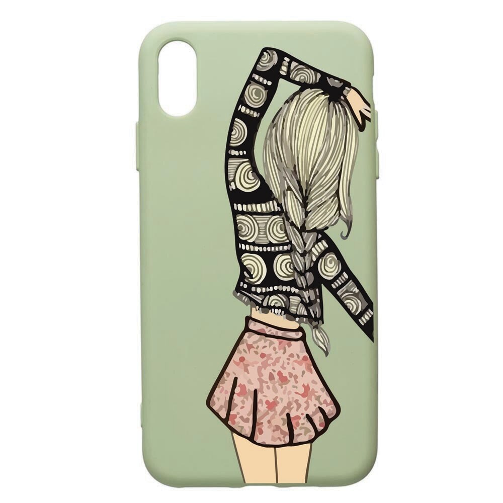 Husa de protectie Huawei Y5 2019, Girl, silicon, cu interiorul din material textil, protectie camera, Beryl, PGR188