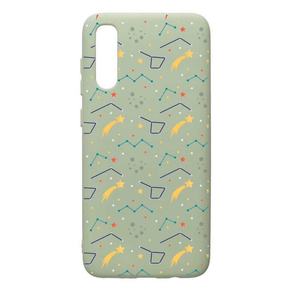 Husa de protectie Samsung Galaxy A70, Zodiac, silicon, cu interiorul din material textil, protectie camera, Beryl, PGR177