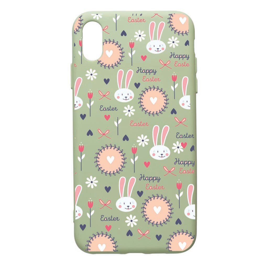 Husa de protectie Apple iPhone XR, Easter, silicon, cu interiorul din material textil, protectie camera, Beryl, PGR189