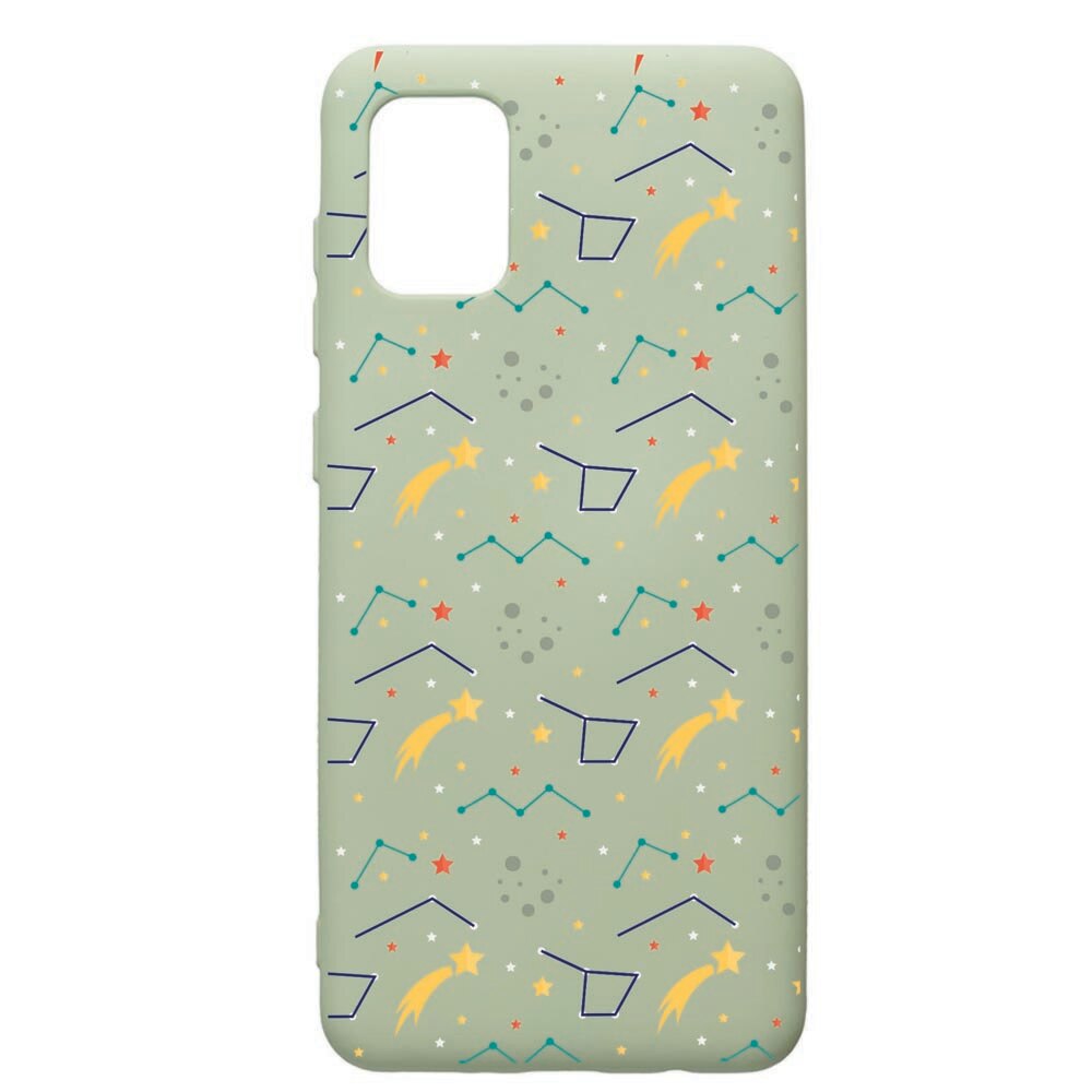 Husa de protectie Samsung Galaxy A71, Zodiac, silicon, cu interiorul din material textil, protectie camera, Beryl, PGR177