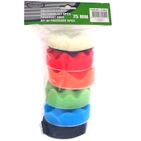 set bureti rezerva polish hofftech compatibili masina slefuit faruri auto cu taler de 75mm contine 5 discuri cu diferite clase de abraziune si o calota imagen 16_0_
0