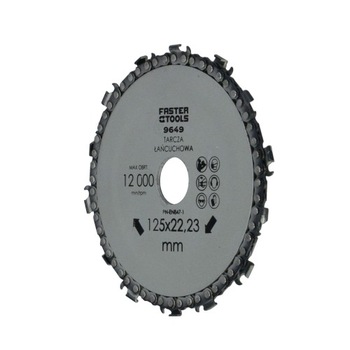 Disc taiat lemn cu lant drujba, 14 dinti, polizor unghiular 125x22.2mm Disc taiat lemn cu lant drujba, 14 dinti, polizor unghiular 125x22.2mm