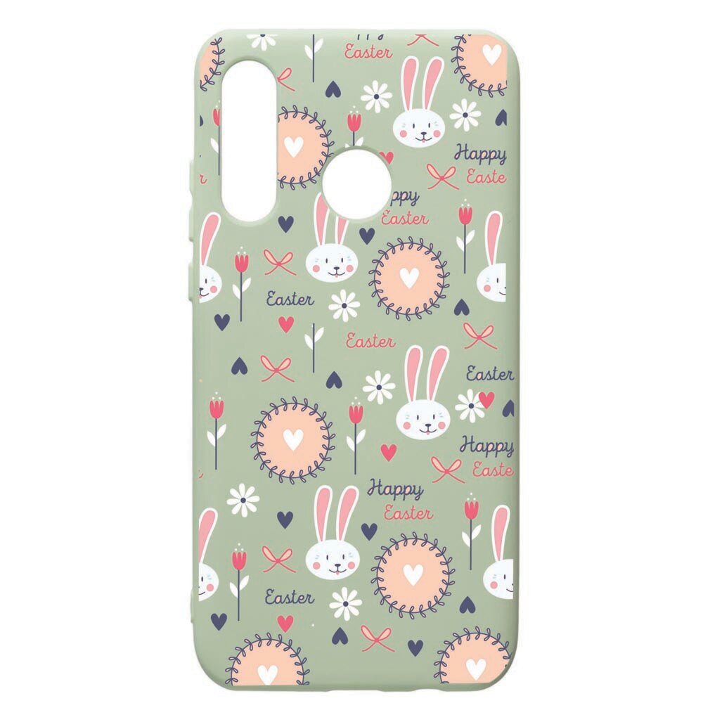 Husa de protectie Huawei P40 Lite E / Y7p, Easter, silicon, cu interiorul din material textil, protectie camera, Beryl, PGR189