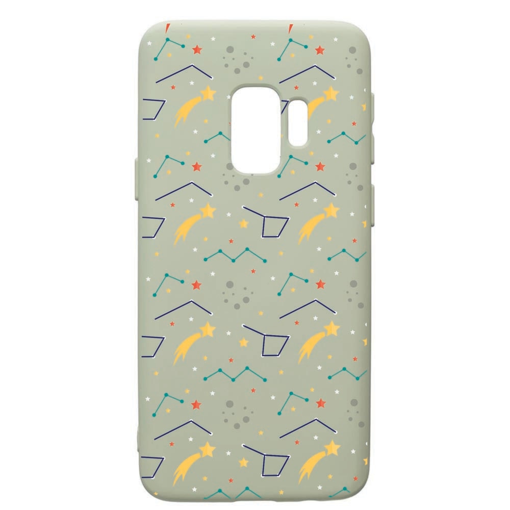 Husa de protectie Samsung Galaxy S9, Zodiac, silicon, cu interiorul din material textil, protectie camera, Beryl, PGR177
