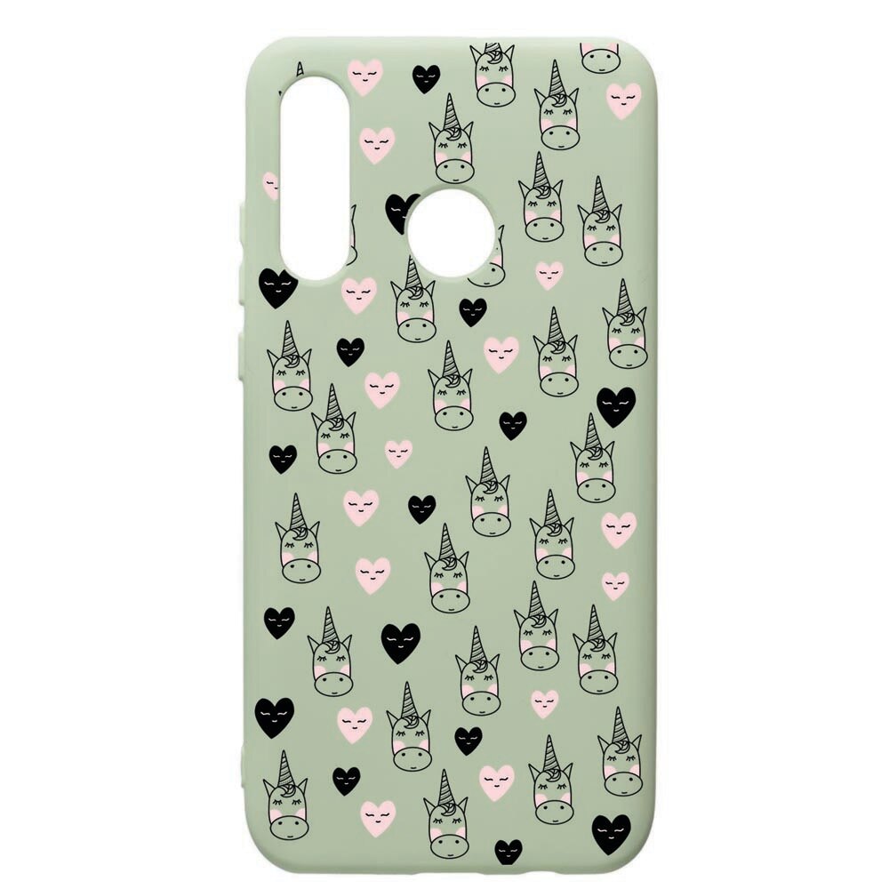 Husa de protectie Huawei P40 Lite E / Y7p, Unicorn, silicon, cu interiorul din material textil, protectie camera, Beryl, PGR190