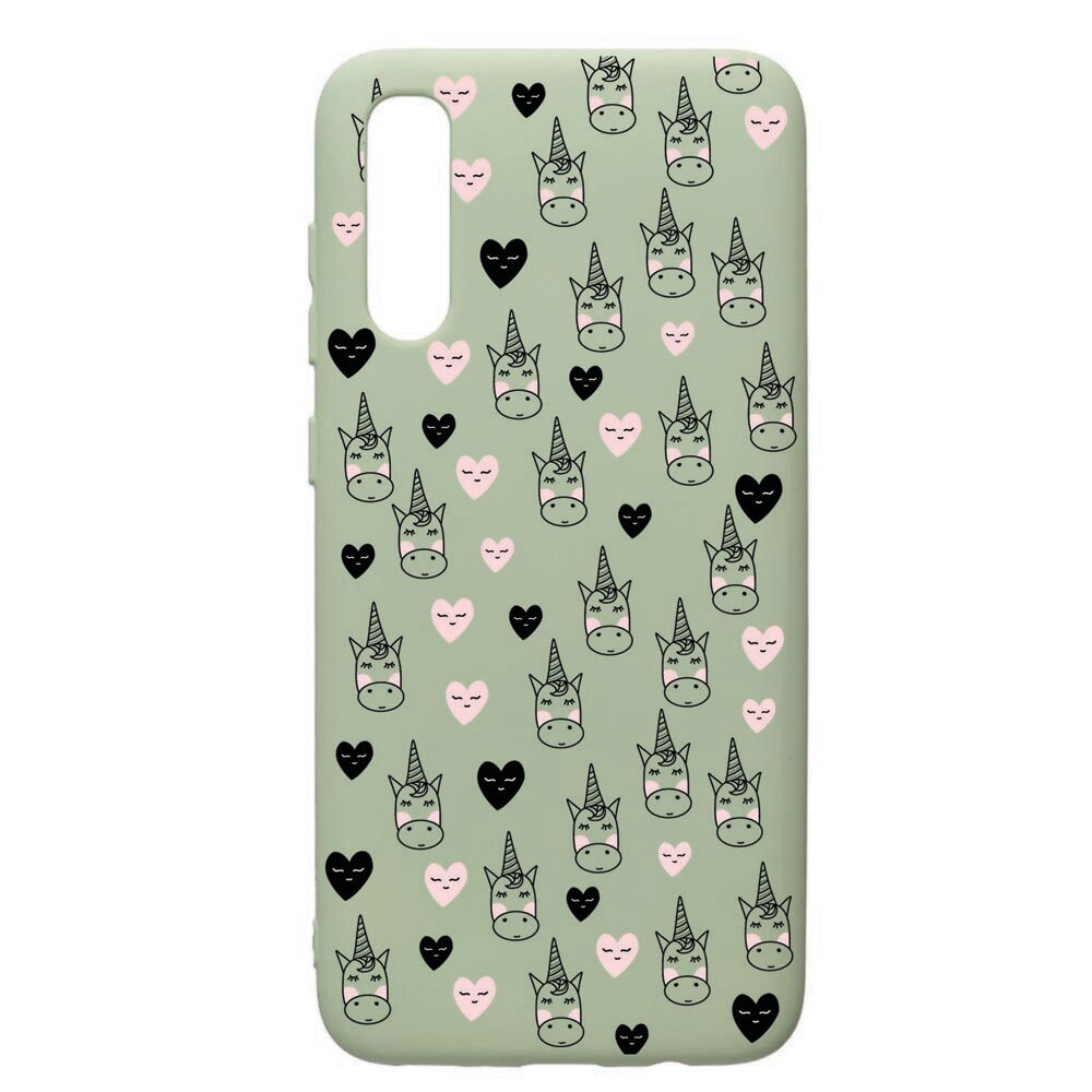 Husa de protectie Samsung Galaxy A70, Unicorn, silicon, cu interiorul din material textil, protectie camera, Beryl, PGR190