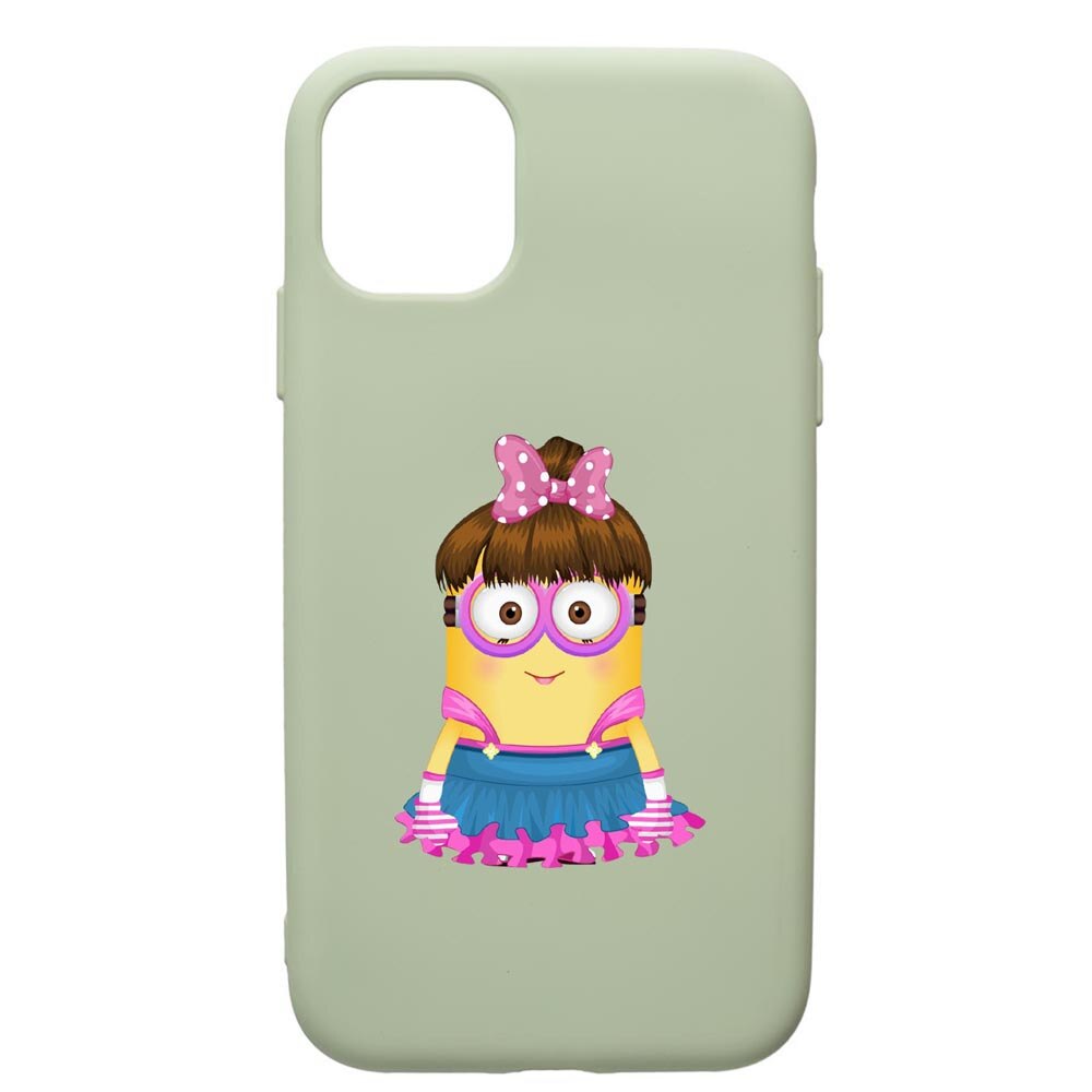 Husa de protectie Apple iPhone 11 Pro, Minion Girl, silicon, cu interiorul din material textil, protectie camera, Beryl, PGR208