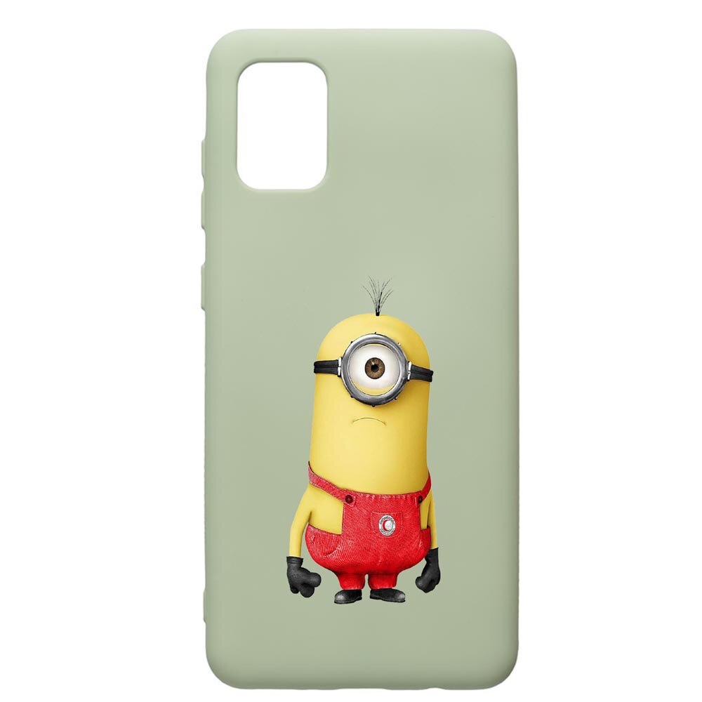 Husa de protectie Samsung Galaxy A71, Cartoon, Minion, silicon, cu interiorul din material textil, protectie camera, Beryl, PGR206