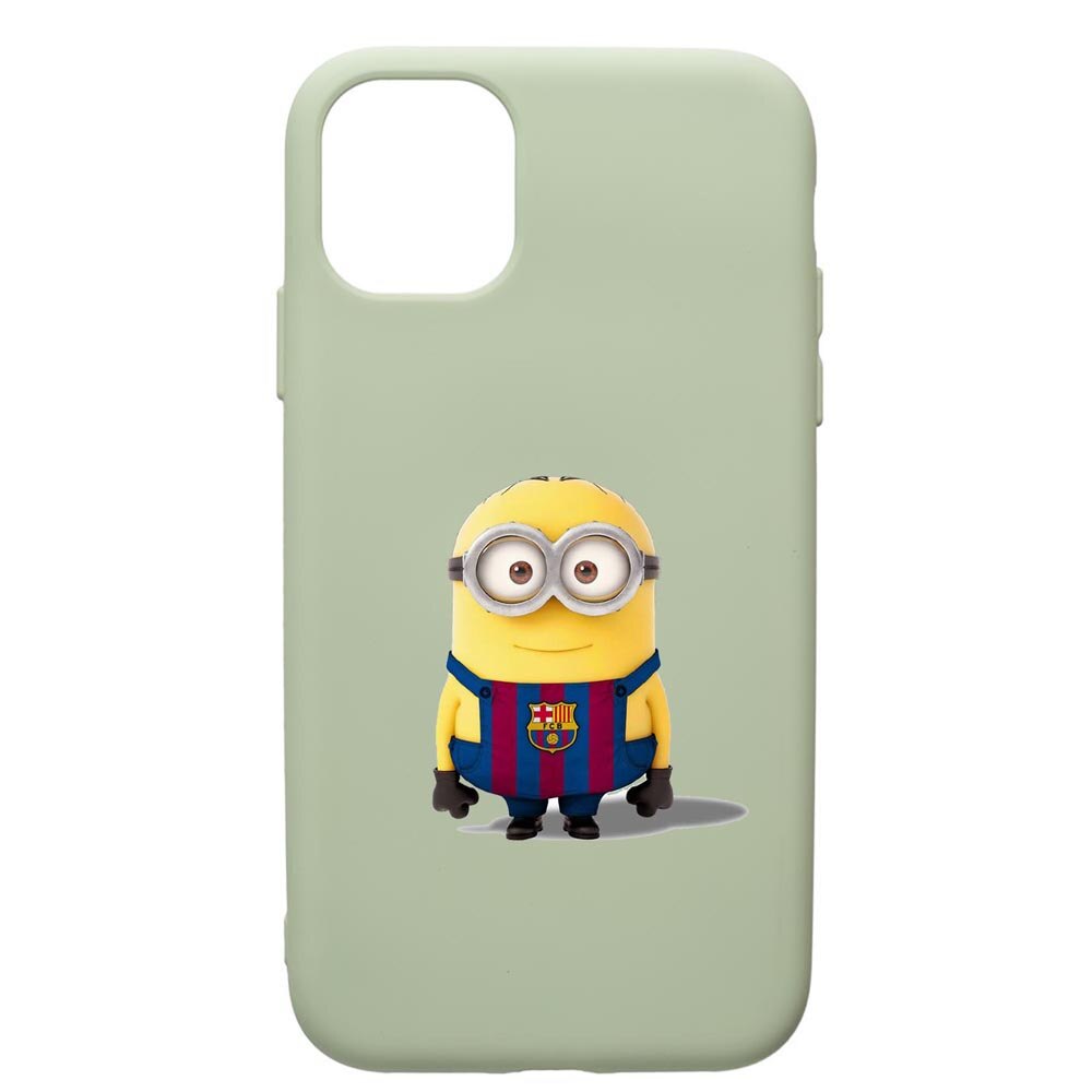 Husa de protectie Apple iPhone 12 Mini, Minion Football, silicon, cu interiorul din material textil, protectie camera, Beryl, PGR212