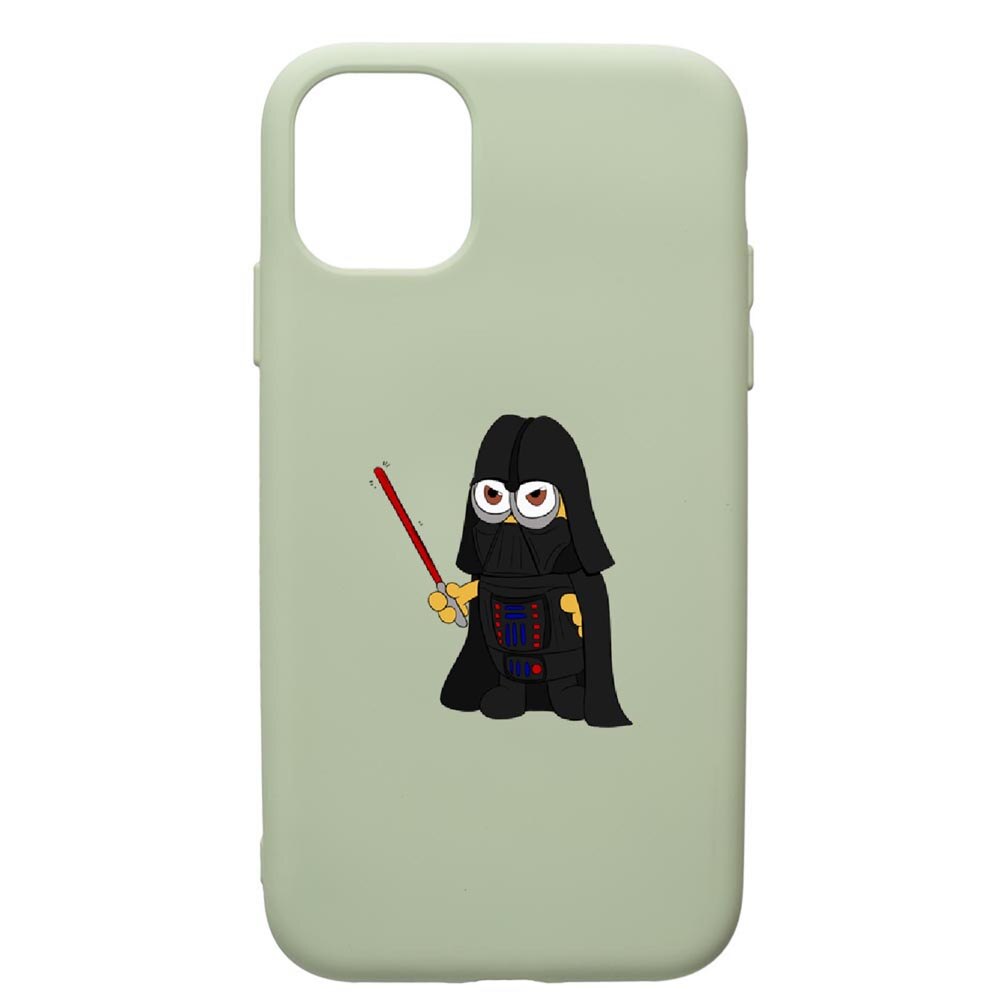 Husa de protectie Apple iPhone 12 Mini, Minion Star Wars, silicon, cu interiorul din material textil, protectie camera, Beryl, PGR210