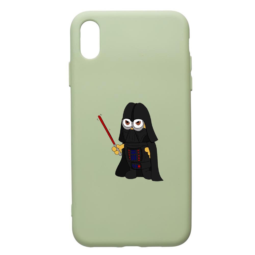 Husa de protectie Apple iPhone XR, Minion Star Wars, silicon, cu interiorul din material textil, protectie camera, Beryl, PGR210