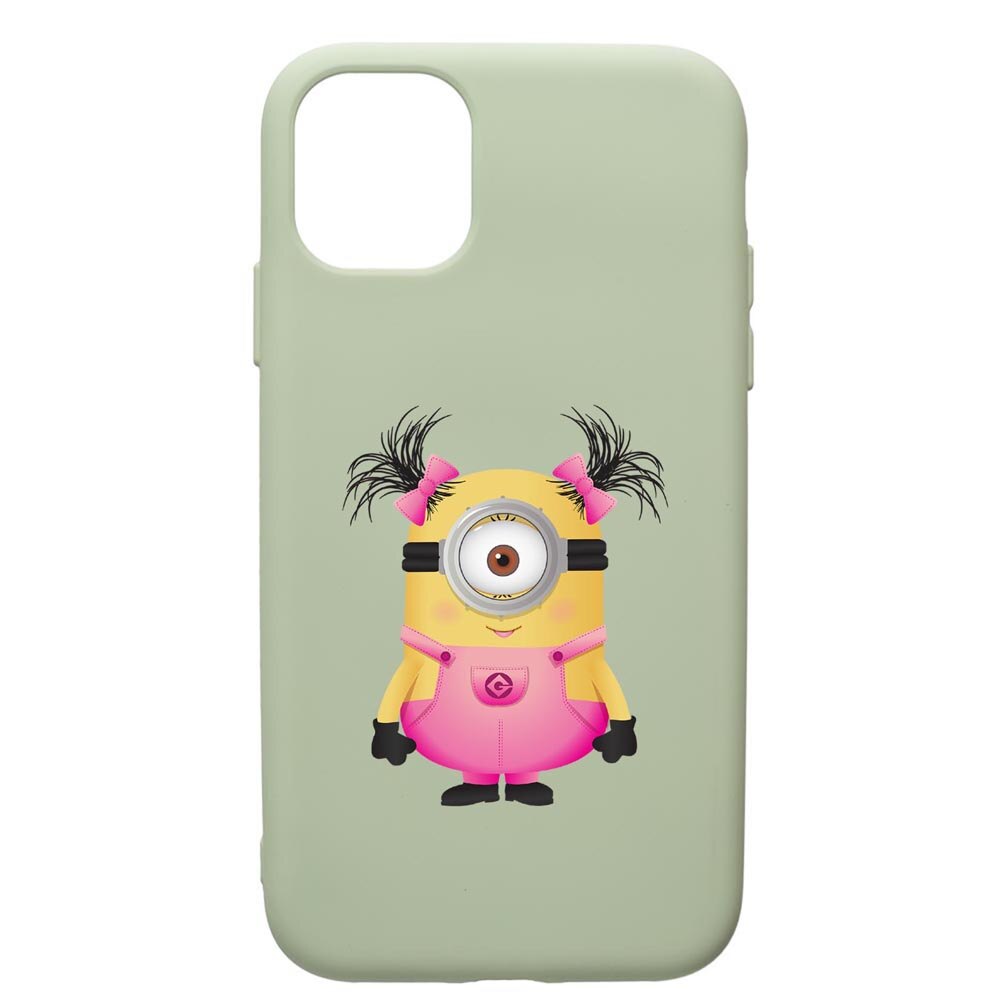 Husa de protectie Apple iPhone 12 Pro, Minion Girl, silicon, cu interiorul din material textil, protectie camera, Beryl, PGR213