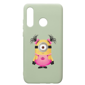 Husa de protectie Huawei P40 Lite E / Y7p, Minion Girl, silicon, cu interiorul din material textil, protectie camera, Beryl, PGR213 Husa de protectie Huawei P40 Lite E / Y7p, Minion Girl, silicon, cu interiorul din material textil, protectie camera, Beryl, PGR213
