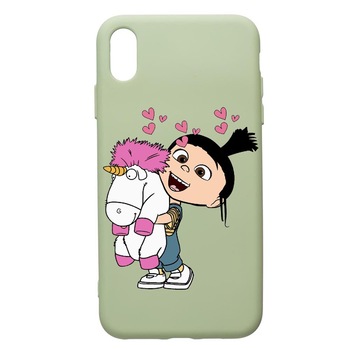 Husa de protectie Samsung Galaxy A10, Despicable Me, Agnes, silicon, cu interiorul din material textil, protectie camera, Beryl, PGR217 Husa de protectie Samsung Galaxy A10, Despicable Me, Agnes, silicon, cu interiorul din material textil, protectie camera, Beryl, PGR217