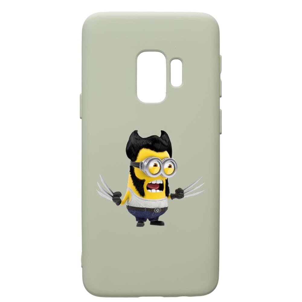 Husa de protectie Samsung Galaxy S9, Minion X-Men, silicon, cu interiorul din material textil, protectie camera, Beryl, PGR218