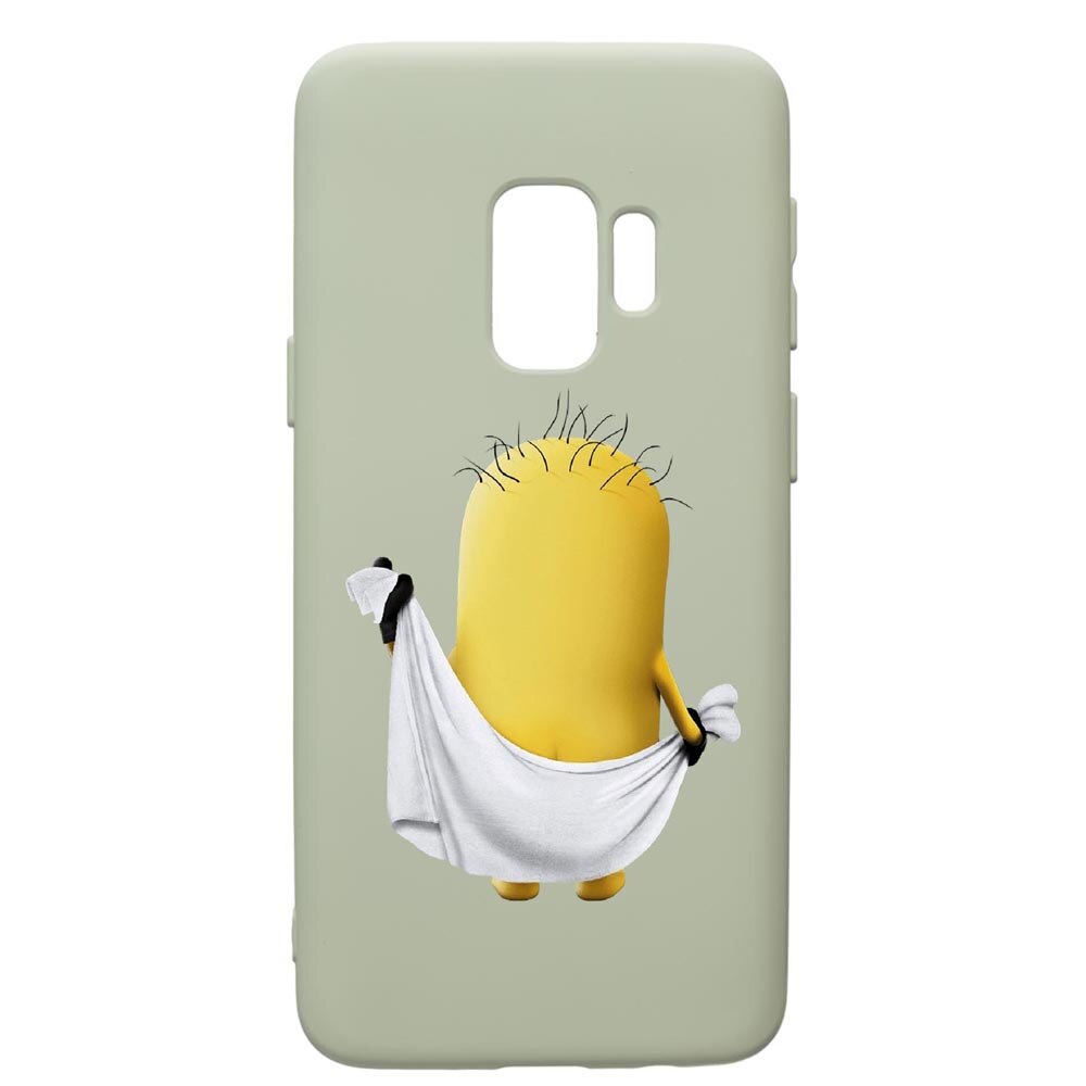 Husa de protectie Samsung Galaxy S9, Cartoon, Minion, silicon, cu interiorul din material textil, protectie camera, Beryl, PGR219