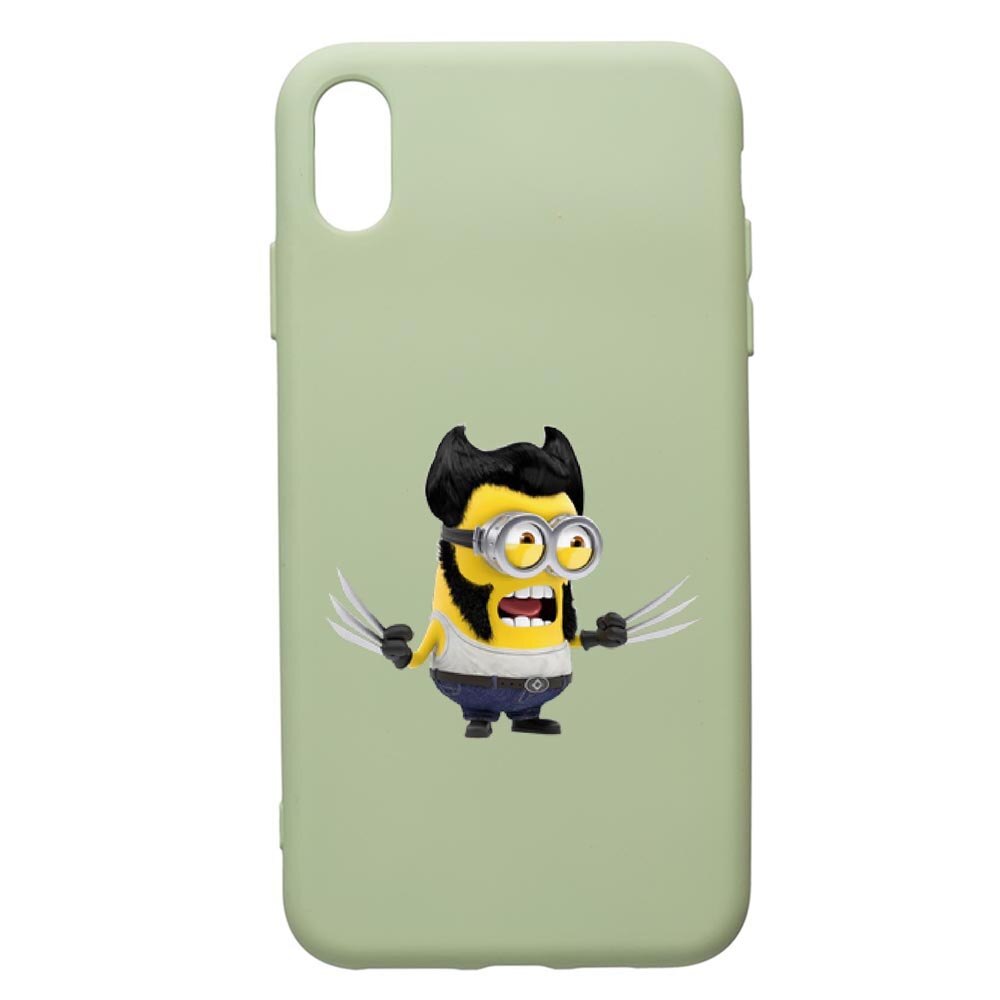 Husa de protectie Samsung Galaxy A10, Minion X-Men, silicon, cu interiorul din material textil, protectie camera, Beryl, PGR218