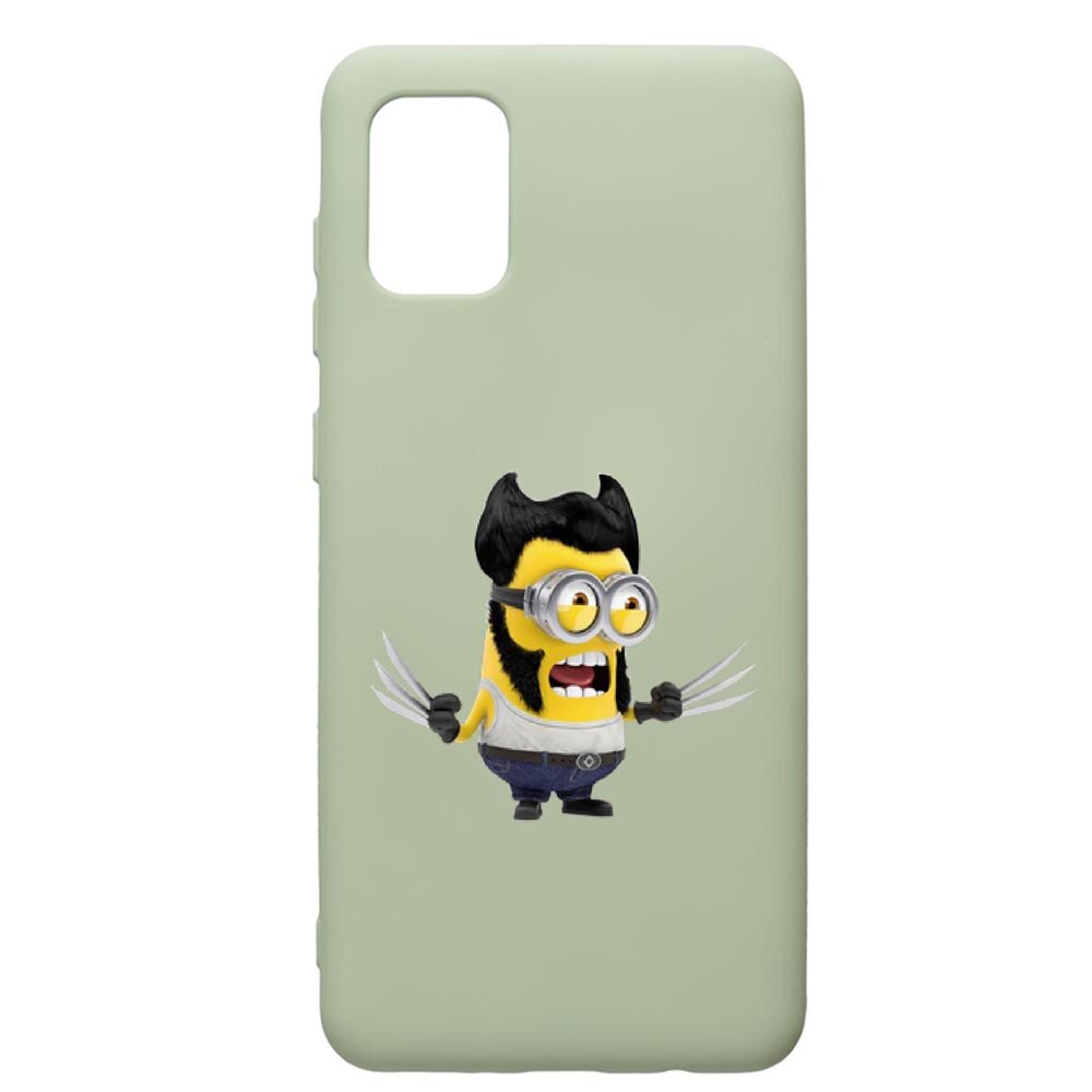 Husa de protectie Samsung Galaxy A71, Minion X-Men, silicon, cu interiorul din material textil, protectie camera, Beryl, PGR218