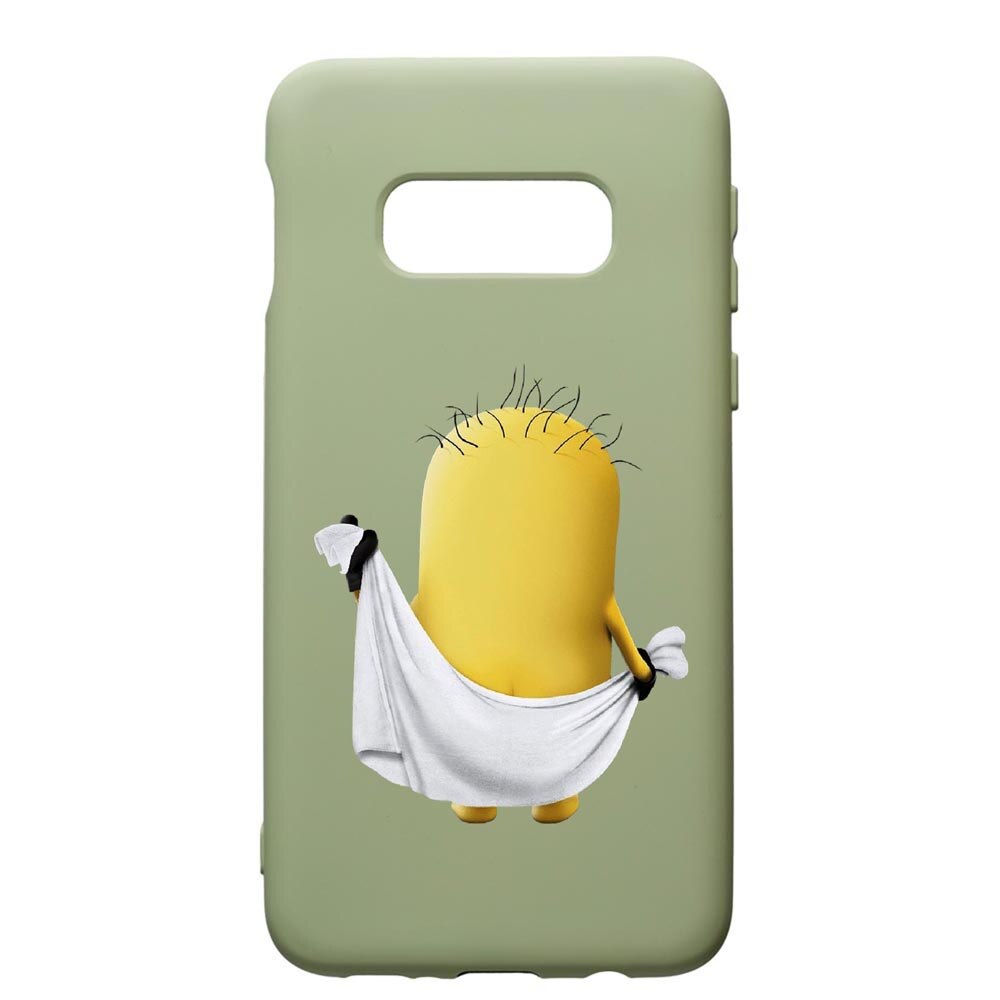 Husa de protectie Samsung Galaxy S10, Cartoon, Minion, silicon, cu interiorul din material textil, protectie camera, Beryl, PGR219