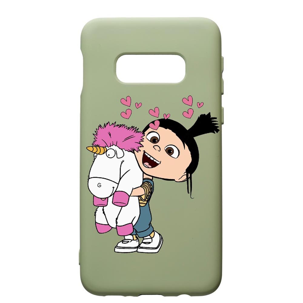 Husa de protectie Samsung Galaxy S10, Despicable Me, Agnes, silicon, cu interiorul din material textil, protectie camera, Beryl, PGR217