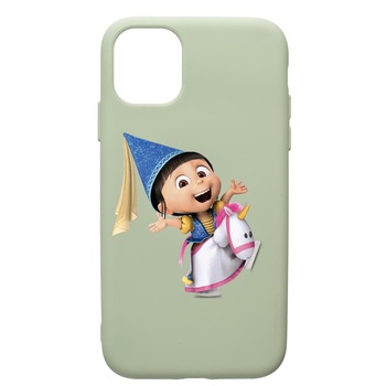 Husa de protectie Apple iPhone 11 Pro, Despicable Me, Agnes, silicon, cu interiorul din material textil, protectie camera, Beryl, PGR220 Husa de protectie Apple iPhone 11 Pro, Despicable Me, Agnes, silicon, cu interiorul din material textil, protectie camera, Beryl, PGR220