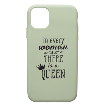 Husa de protectie Apple iPhone 12 Pro Max, Woman, Queen, silicon, cu interiorul din material textil, protectie camera, Beryl, PGR227 Husa de protectie Apple iPhone 12 Pro Max, Woman, Queen, silicon, cu interiorul din material textil, protectie camera, Beryl, PGR227