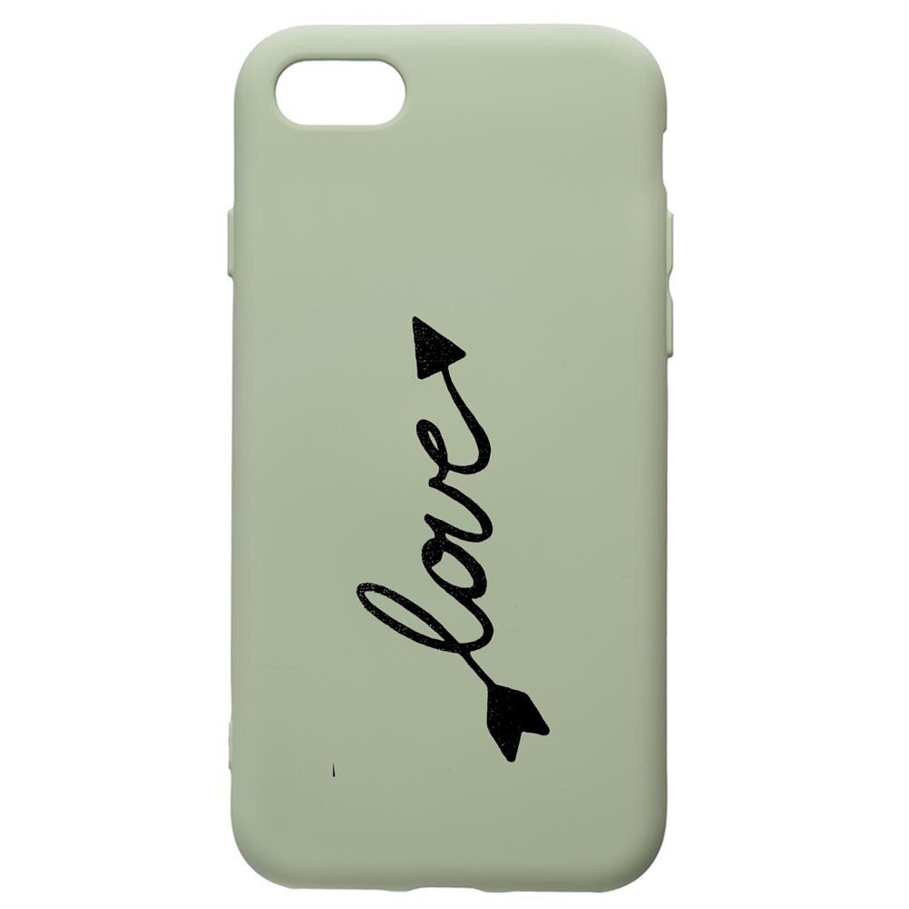 Husa de protectie Apple iPhone SE 2 / iPhone 8 / iPhone 7, Love, silicon, cu interiorul din material textil, protectie camera, Beryl, PGR225