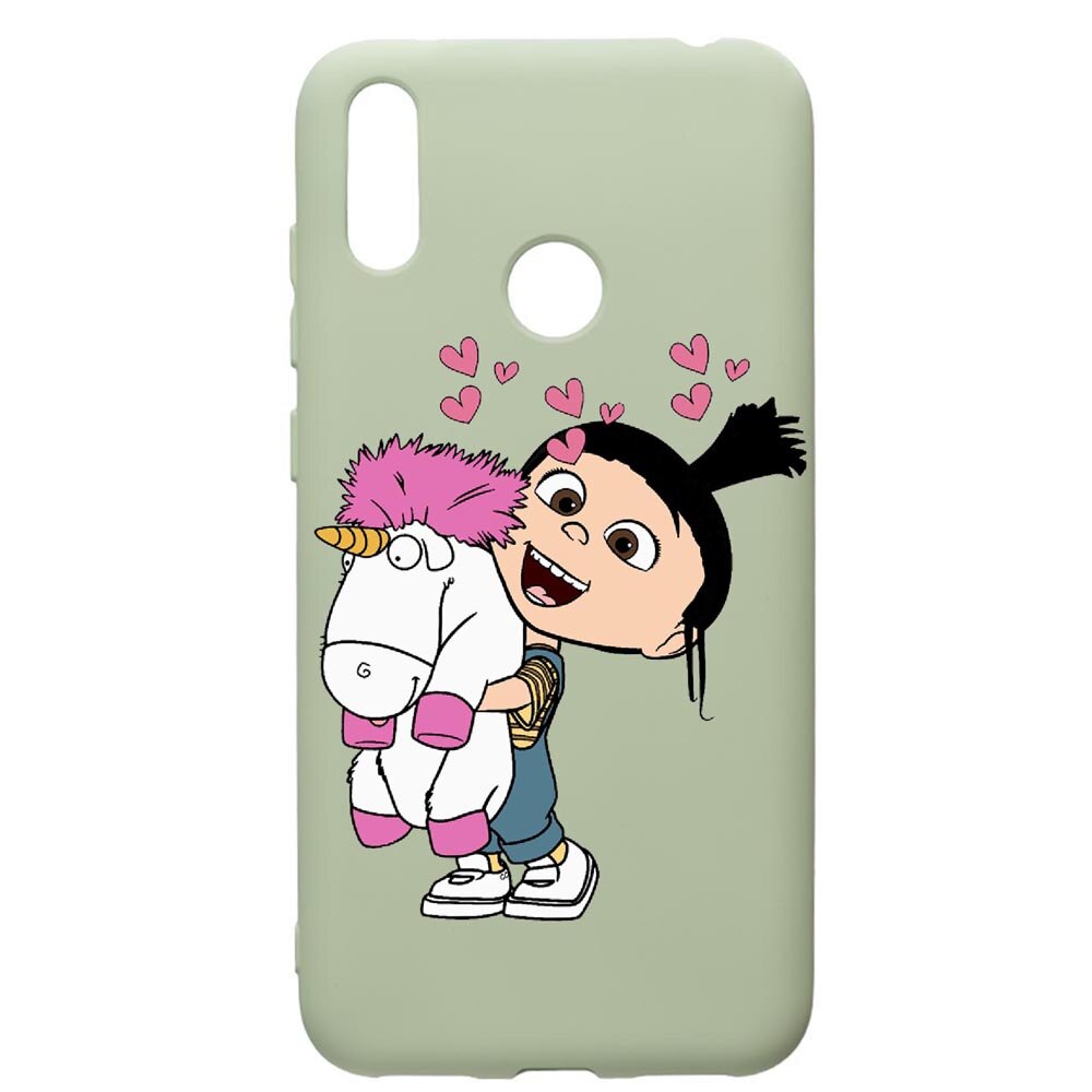 Husa de protectie Huawei Y7 2019, Despicable Me, Agnes, silicon, cu interiorul din material textil, protectie camera, Beryl, PGR217