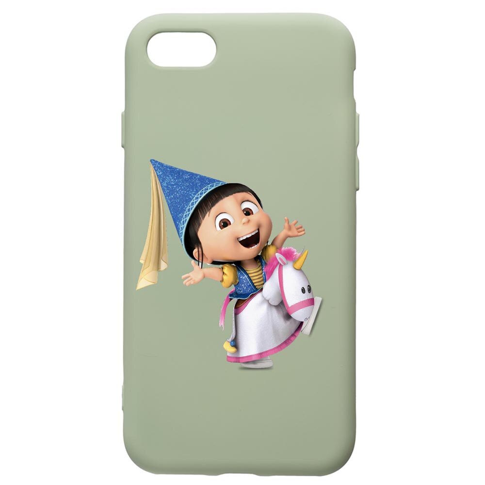 Husa de protectie Apple iPhone SE 2 / iPhone 8 / iPhone 7, Despicable Me, Agnes, silicon, cu interiorul din material textil, protectie camera, Beryl, PGR220
