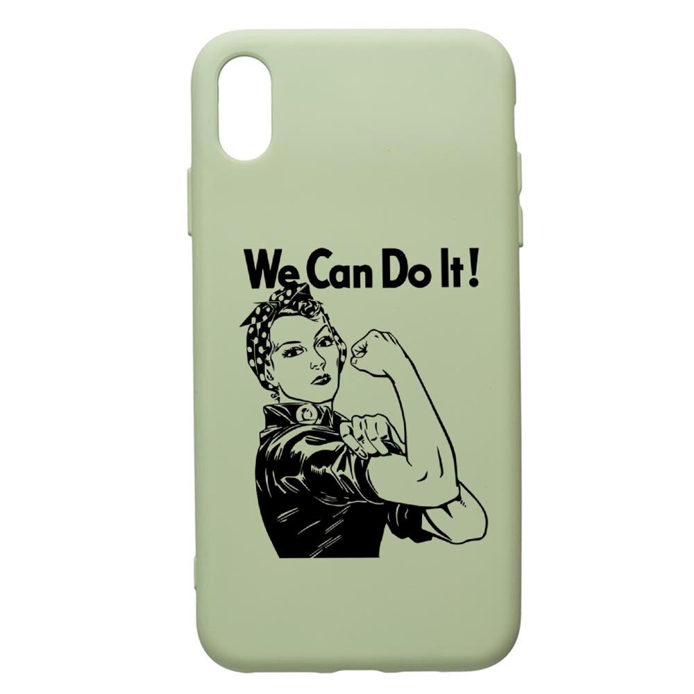 Husa de protectie Huawei Y5 2019, Woman, We Can Do It, silicon, cu interiorul din material textil, protectie camera, Beryl, PGR226