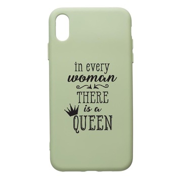 Husa de protectie Huawei Y5 2019, Woman, Queen, silicon, cu interiorul din material textil, protectie camera, Beryl, PGR227 Husa de protectie Huawei Y5 2019, Woman, Queen, silicon, cu interiorul din material textil, protectie camera, Beryl, PGR227